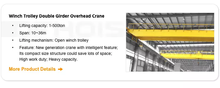 Indoor Overhead Crane 6.5t Single Girder Overhead Crane For Sale